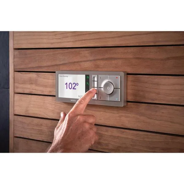 Moen U Shower Smart Home Connected Bathroom Controller, 4-Outlet Digital Wall Mounted, TS3304TB
