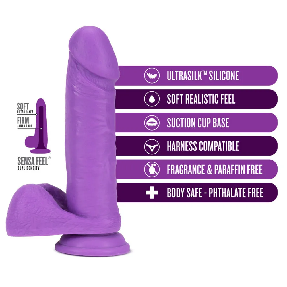 Neo Elite 8" Dual-Density Silicone Cock & Balls Dildo