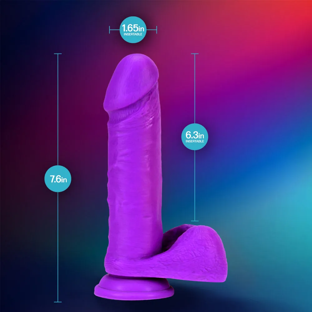 Neo Elite 8" Dual-Density Silicone Cock & Balls Dildo