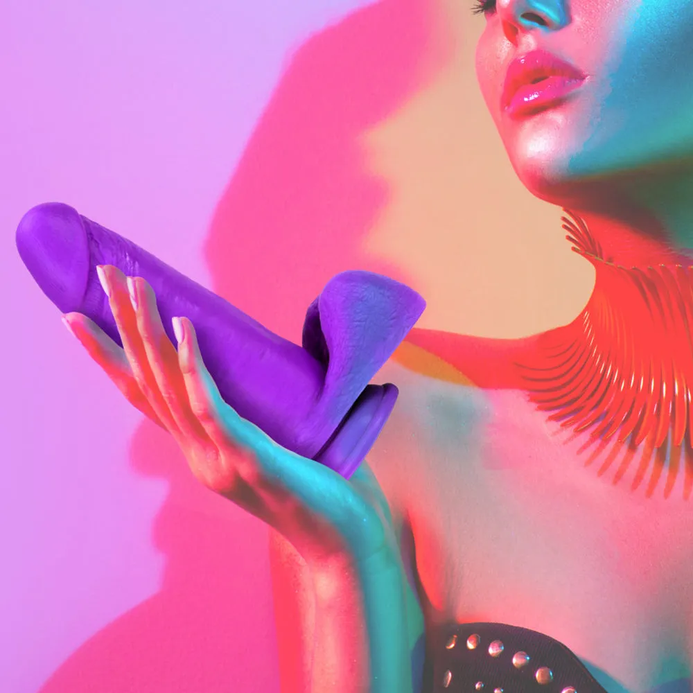 Neo Elite 8" Dual-Density Silicone Cock & Balls Dildo