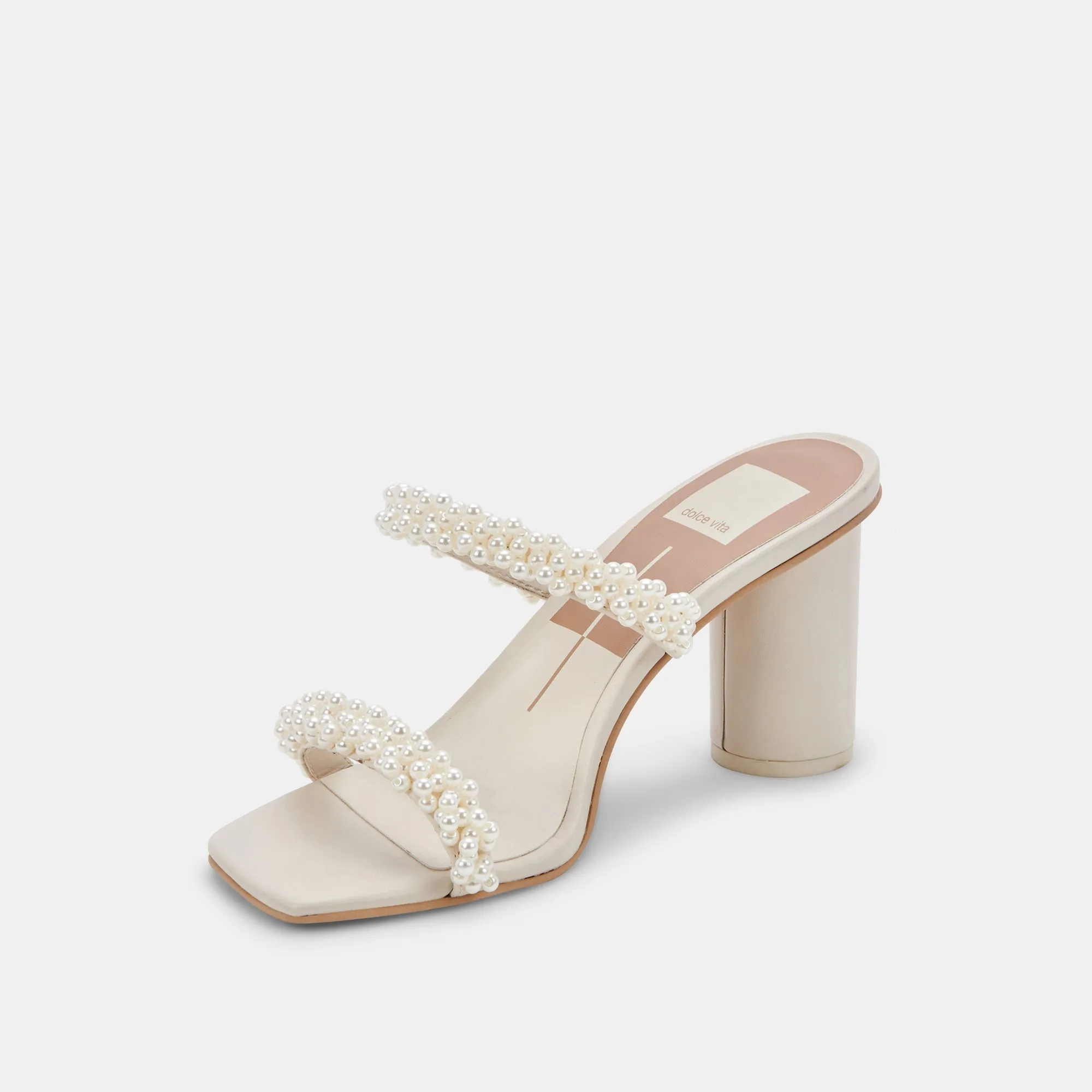 NOEL WIDE HEELS VANILLA PEARLS - re:vita