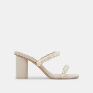 NOEL WIDE HEELS VANILLA PEARLS - re:vita