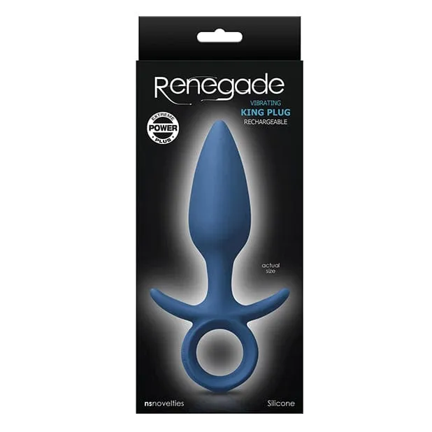 NS Novelties - Renegade Vibrating King Silicone Anal Plug Medium (Blue)