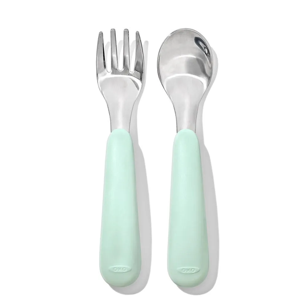 OXO Tot Fork & Spoon Set Opal