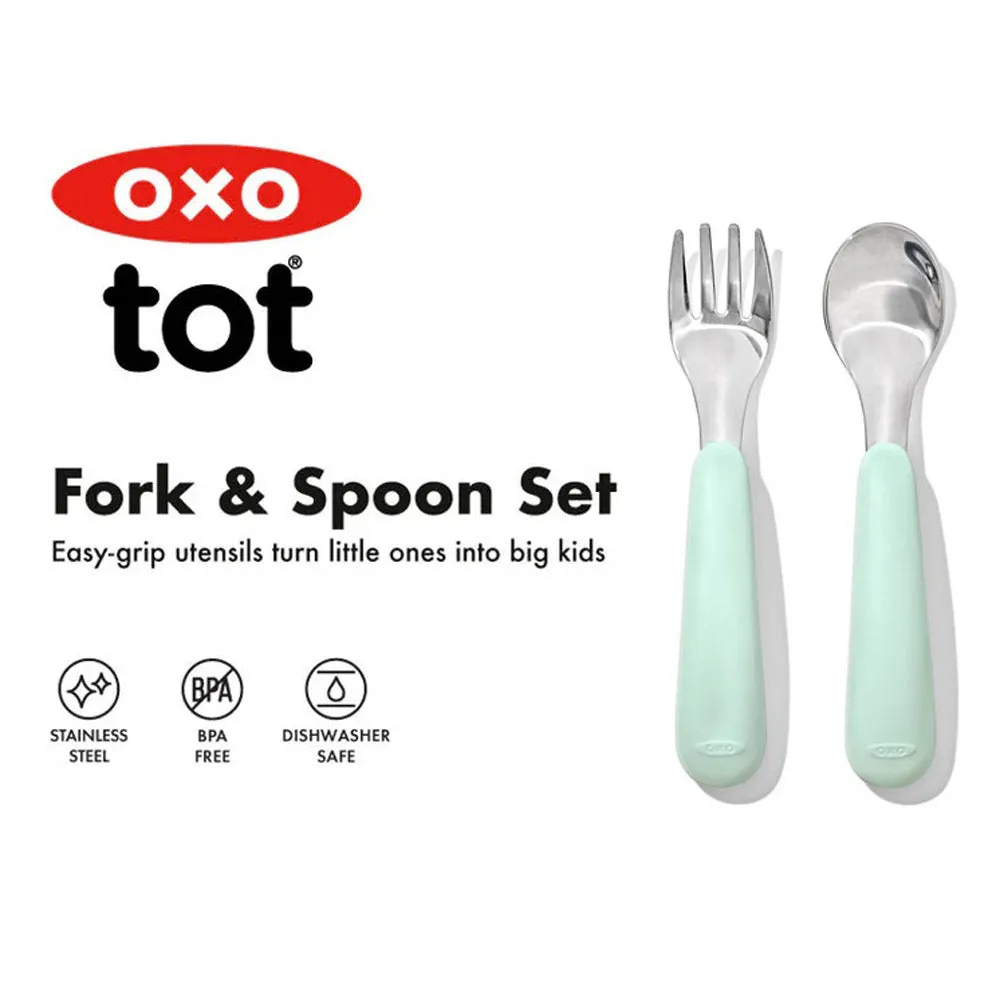 OXO Tot Fork & Spoon Set Opal