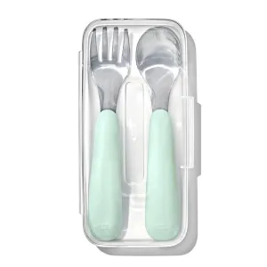 OXO Tot On-The-Go Fork And Spoon Set Opal