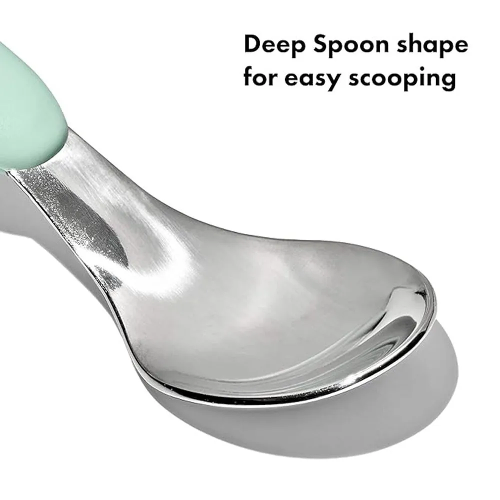 OXO Tot On-The-Go Fork And Spoon Set Opal