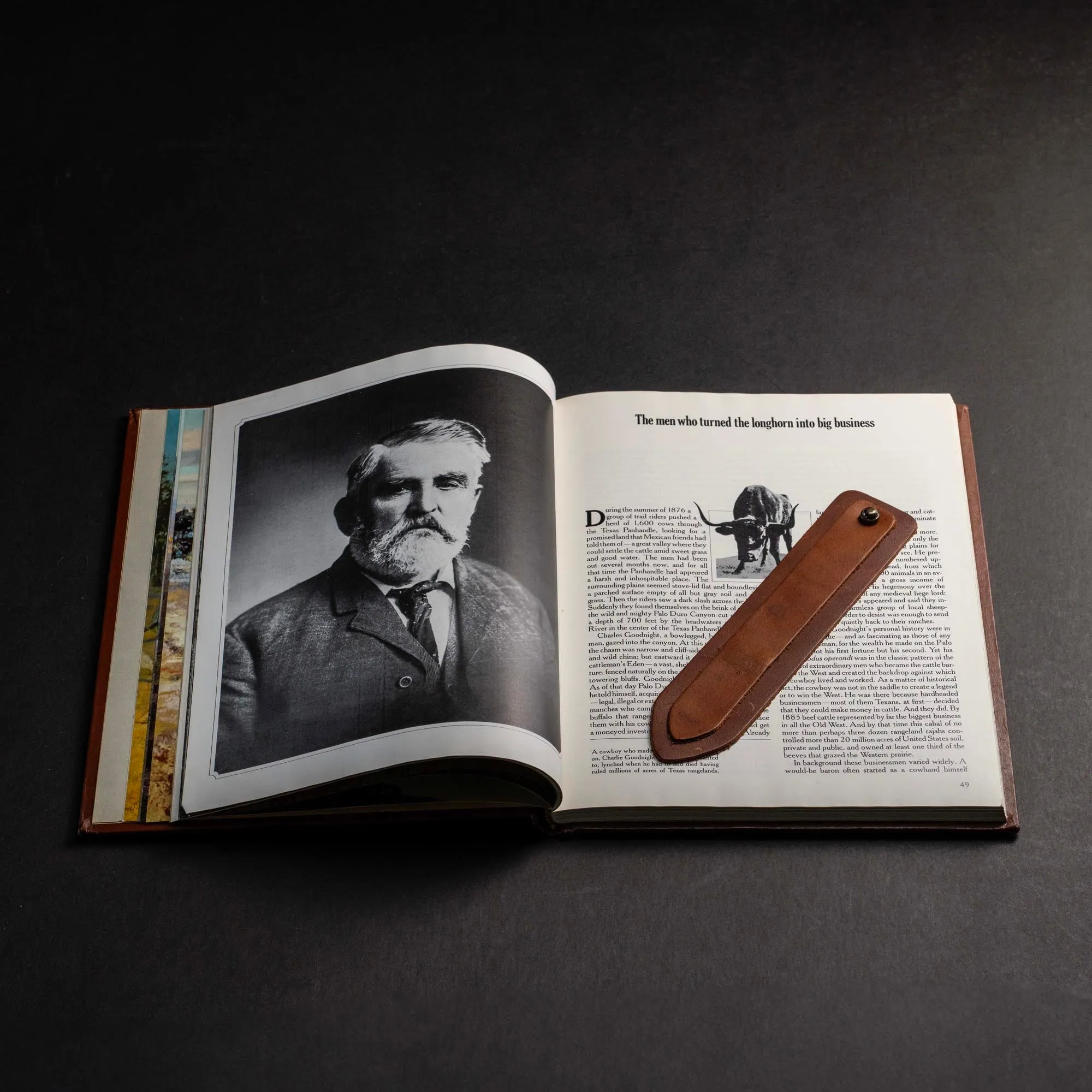 Personalized Fine Leather Double Bookmarks