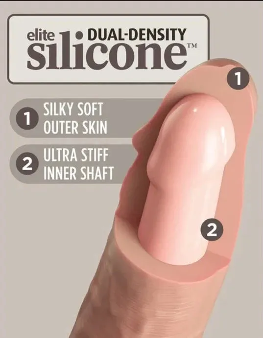 Pipedream King Cock Elite Vibrating Dual Density Silicone Dildo