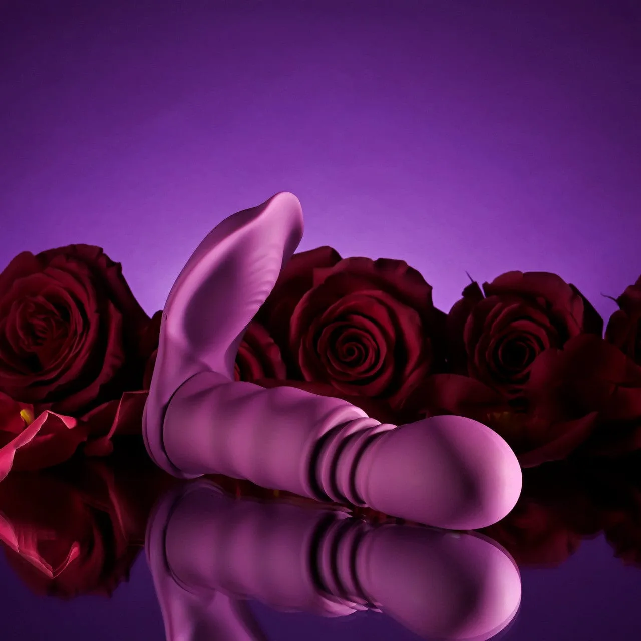 Playboy - Match Play Vibrating Thrusting Dildo with Cock Ring (Pink)