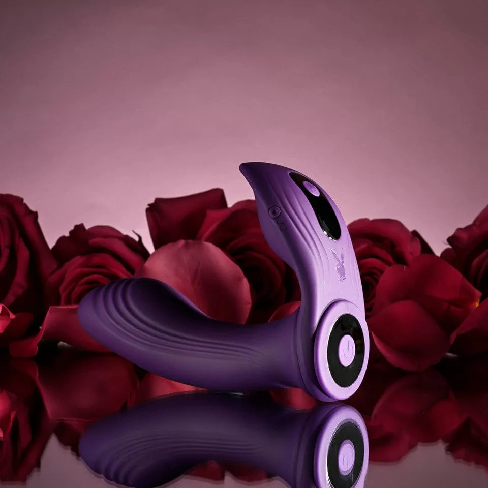 Playboy - Mix and Match Vibrating Dildo with Cock Ring (Purple)