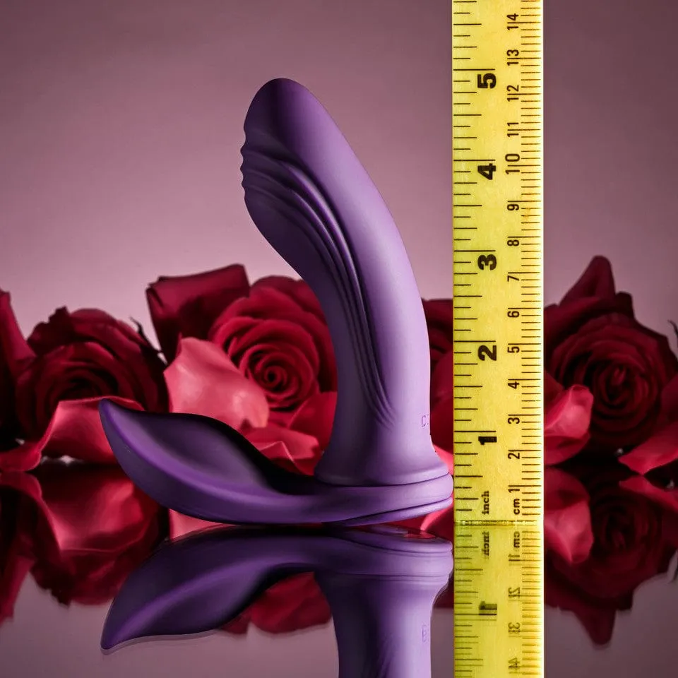 Playboy - Mix and Match Vibrating Dildo with Cock Ring (Purple)