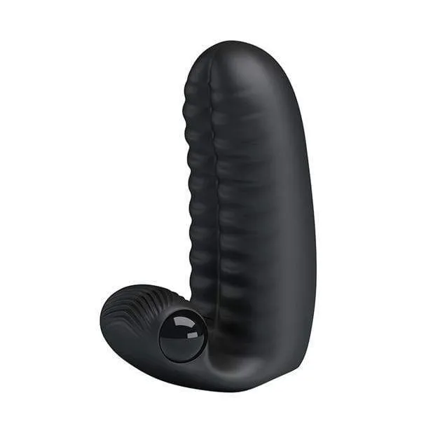 Pretty Love - Abbott Double Finger Sleeve Vibrator (Black)