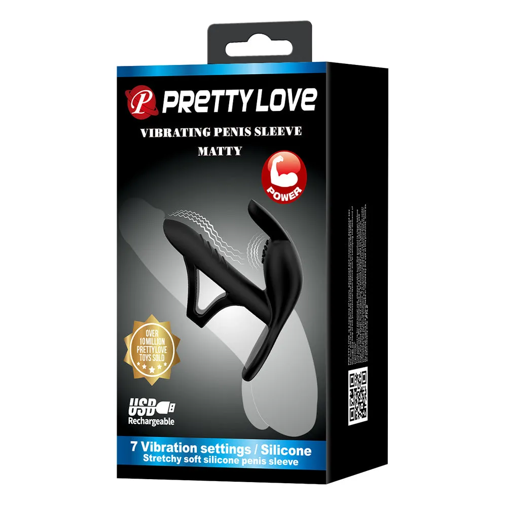 Pretty Love Matty Clitoral Vibrating Penis Sleeve