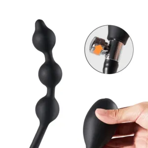 Propinkup Inflatable Silicone Anal Beads Air Pump Detachable Adjustable Size Adult Sex Toy