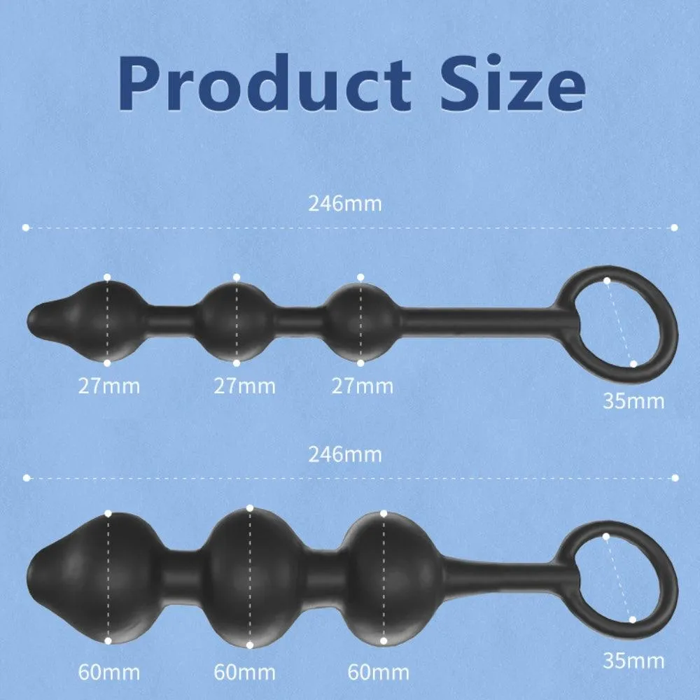 Propinkup Inflatable Silicone Anal Beads Air Pump Detachable Adjustable Size Adult Sex Toy