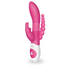 Rabbit Vibrator with Anal Beads Triple Pleasure