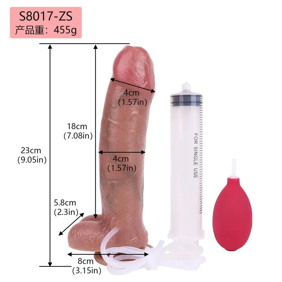 Realistic Silicone Cum Squirting Dildo