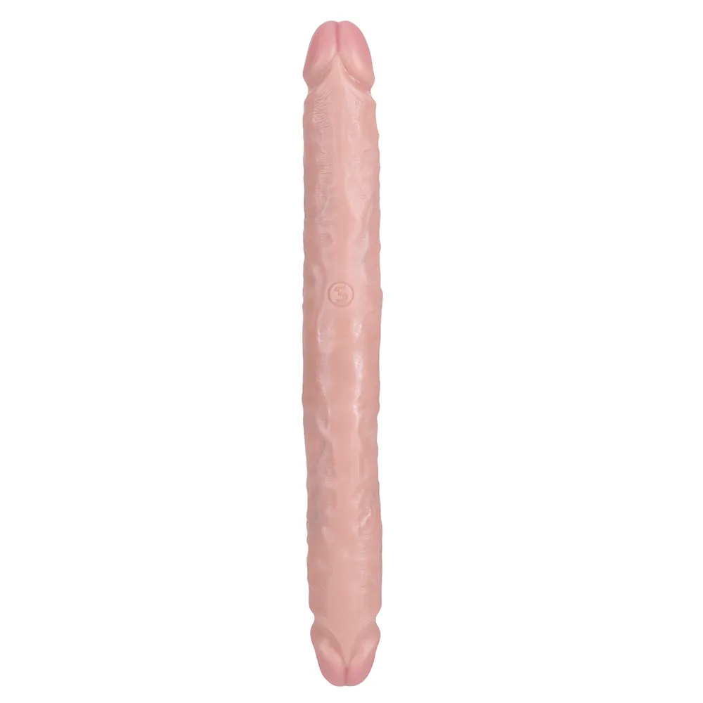 RealRock 12" Straight Slim Double-Ended Dildo