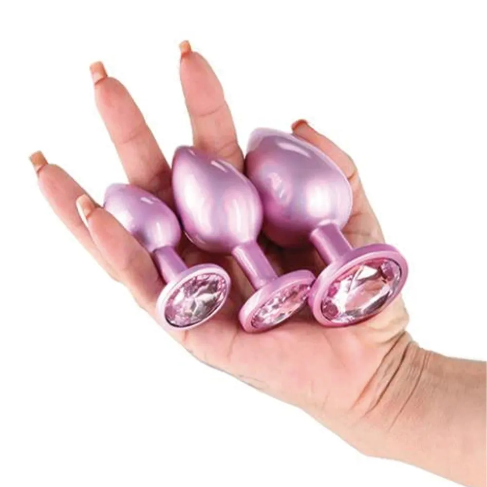 Rear Assets 3-Piece Iridescent Metal Plug Anal Training Kit