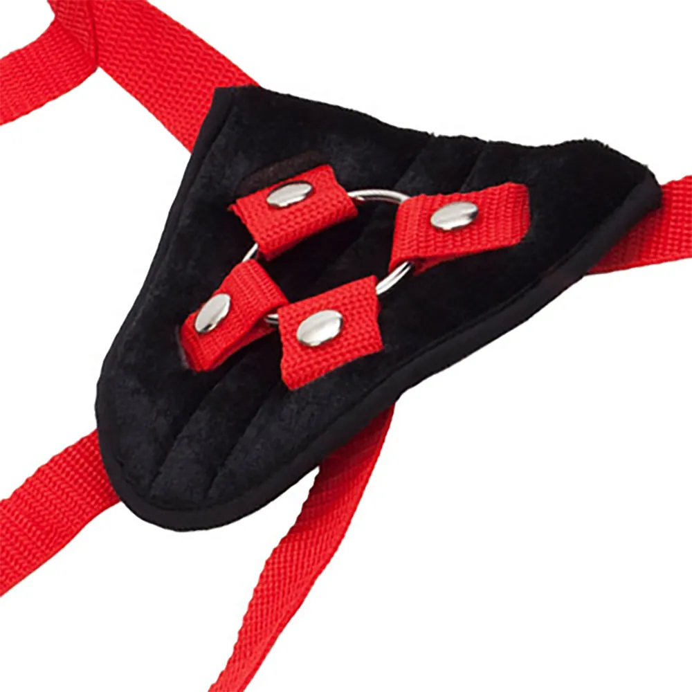 Red Rider Harness and G-Spot Dildo