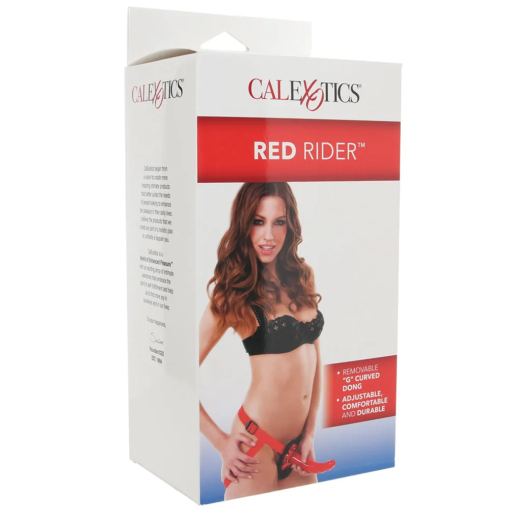 Red Rider Harness and G-Spot Dildo