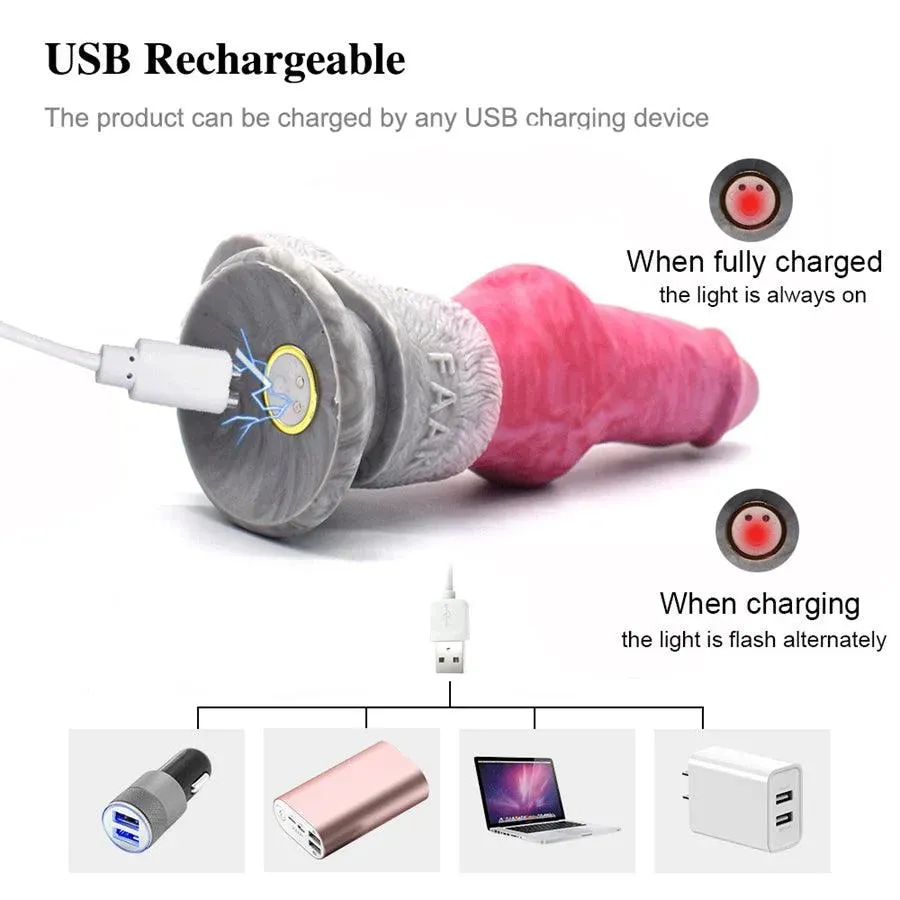 Remote Control Vibrating Silicone Dildo