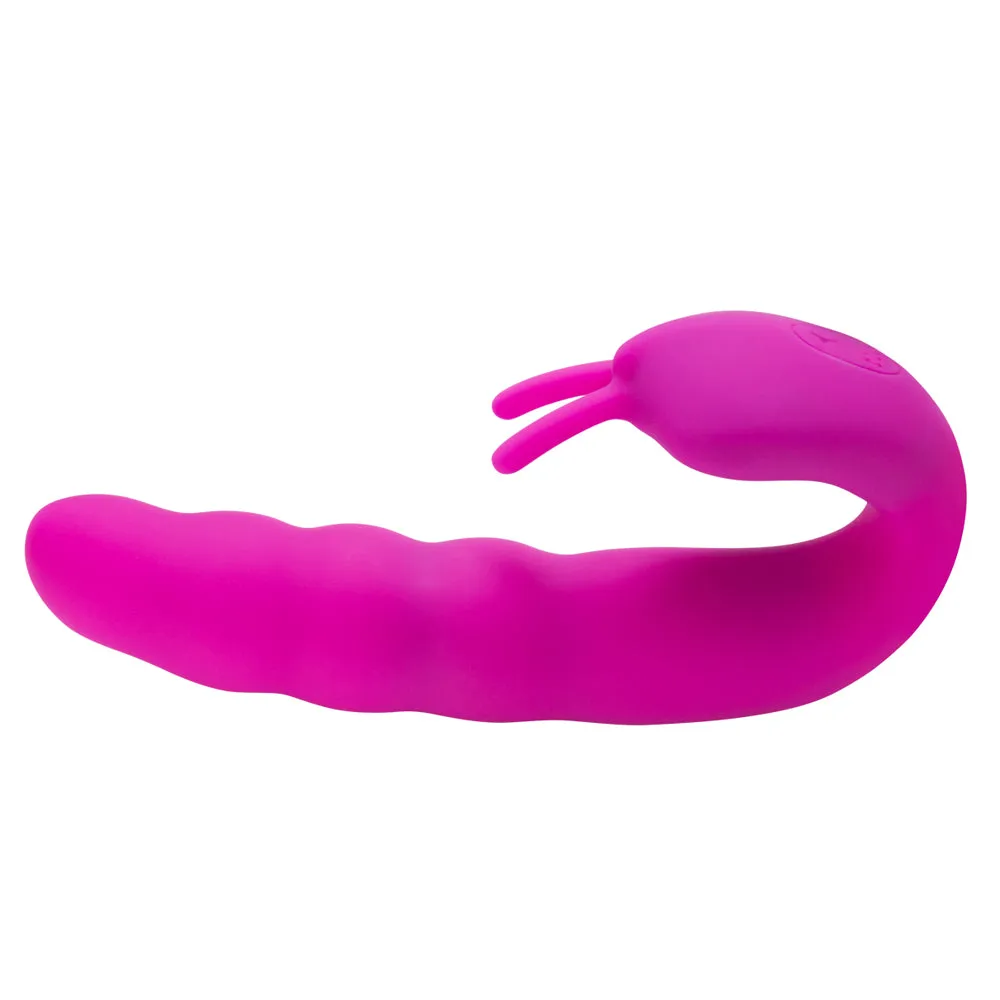 Ribbed Dual Stimulator With Rolling Ball