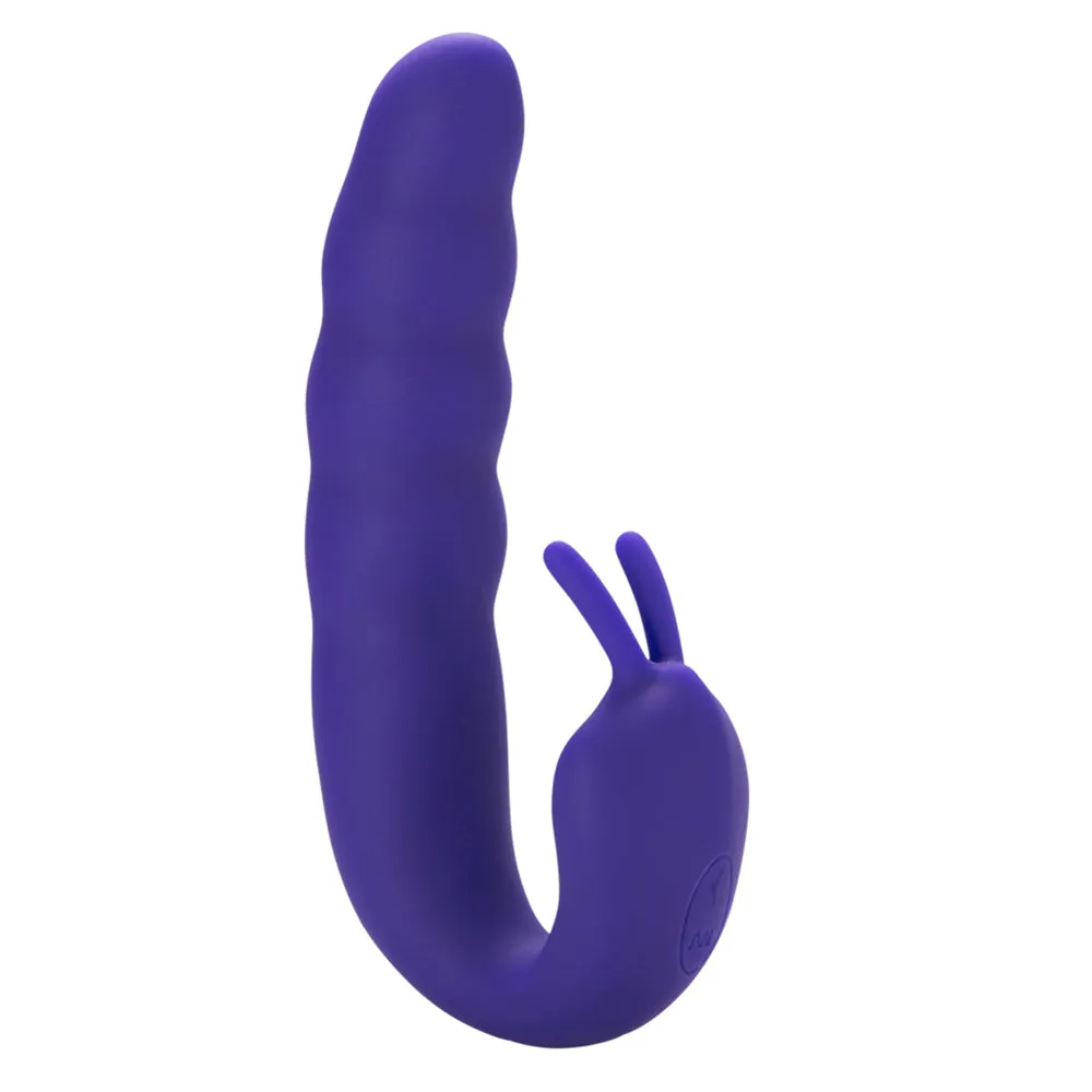 Ribbed Dual Stimulator With Rolling Ball