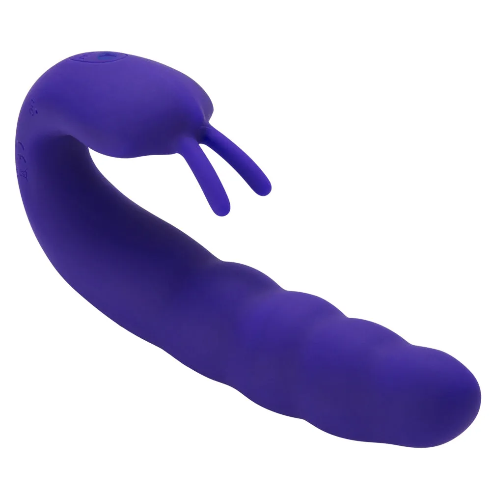 Ribbed Dual Stimulator With Rolling Ball