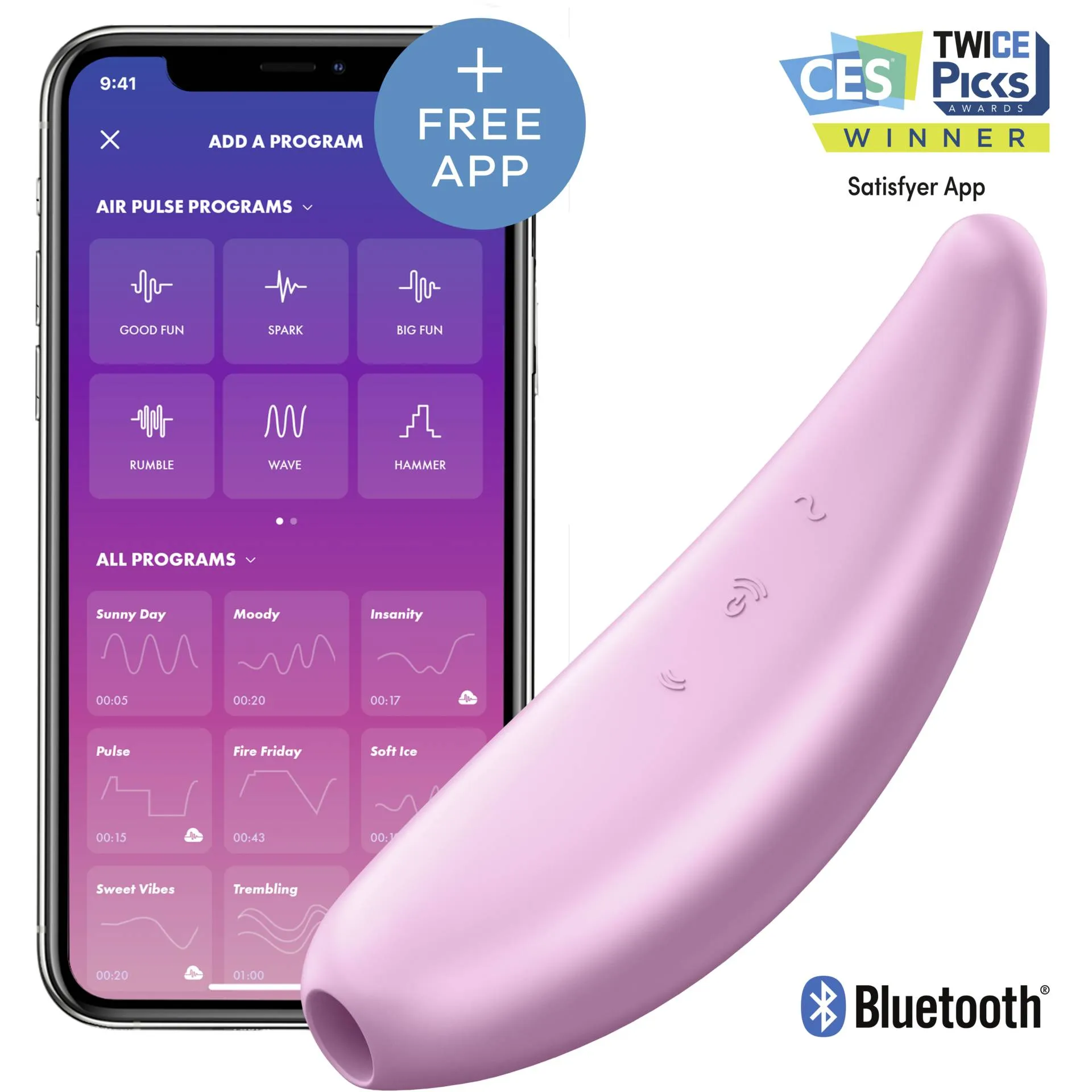Satisfyer Curvy 3  - Air Pulse Stimulator   Vibration