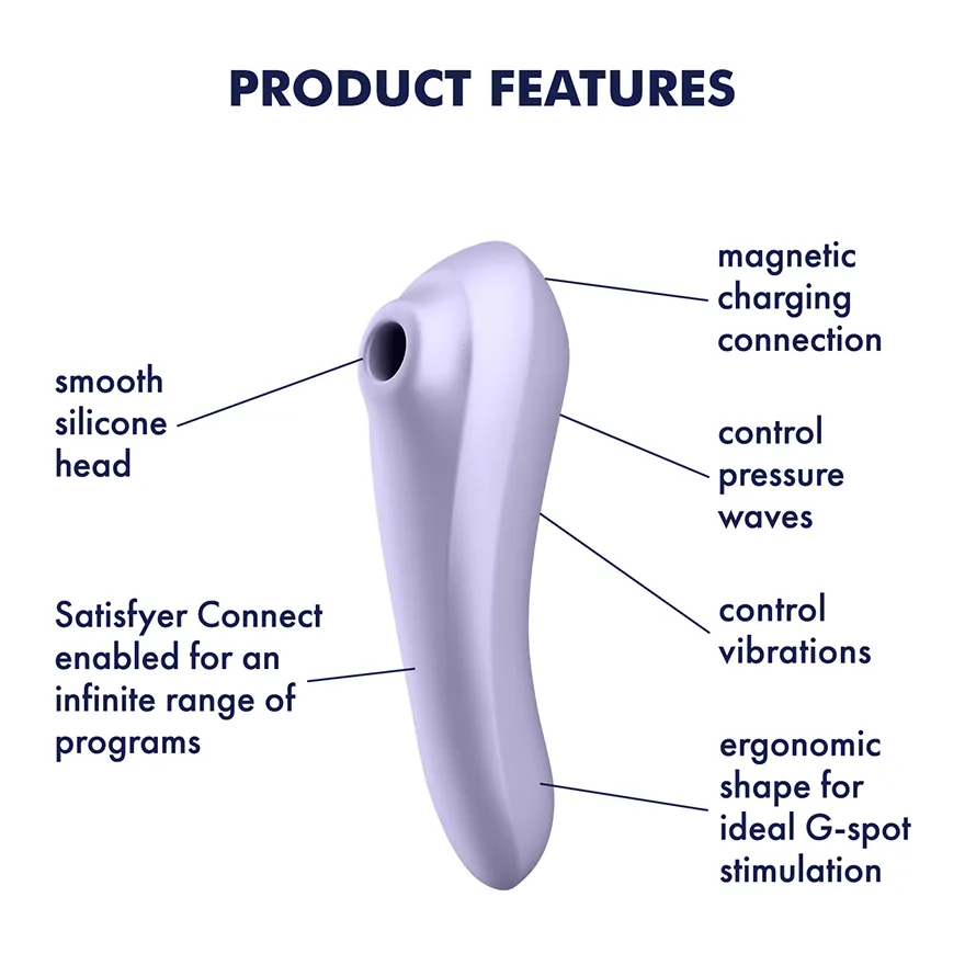 Satisfyer - Dual Pleasure App-Controlled Clitoral Air Stimulator Vibrator