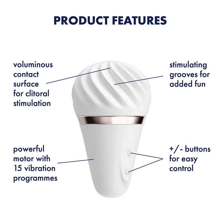 Satisfyer - Little Wand Sweet Sensation Lay On Vibrator (White)