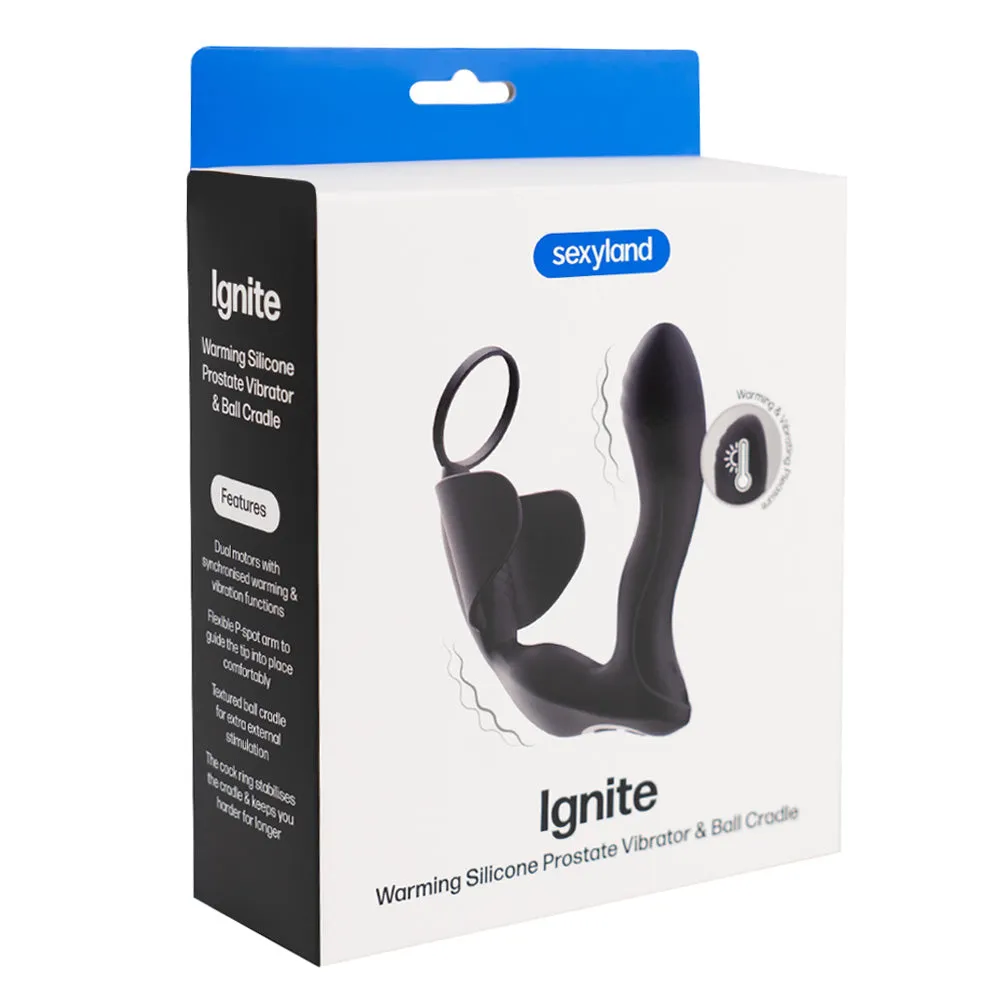 Sexyland Ignite Warming Prostate Vibrator, Ball Cradle & Cock Ring