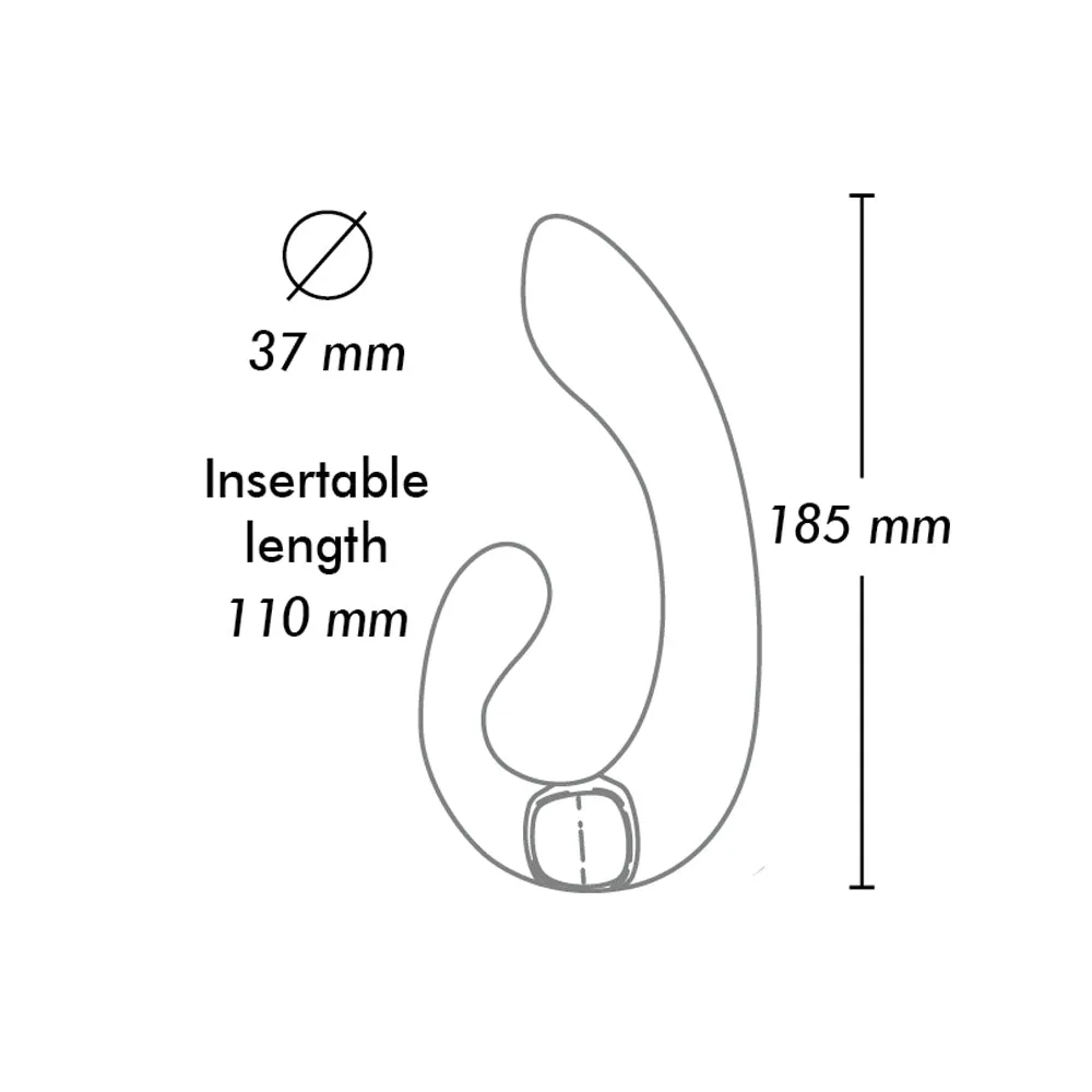 Shunga Miyo Curved Silicone G-Spot & Clitoris Vibrator