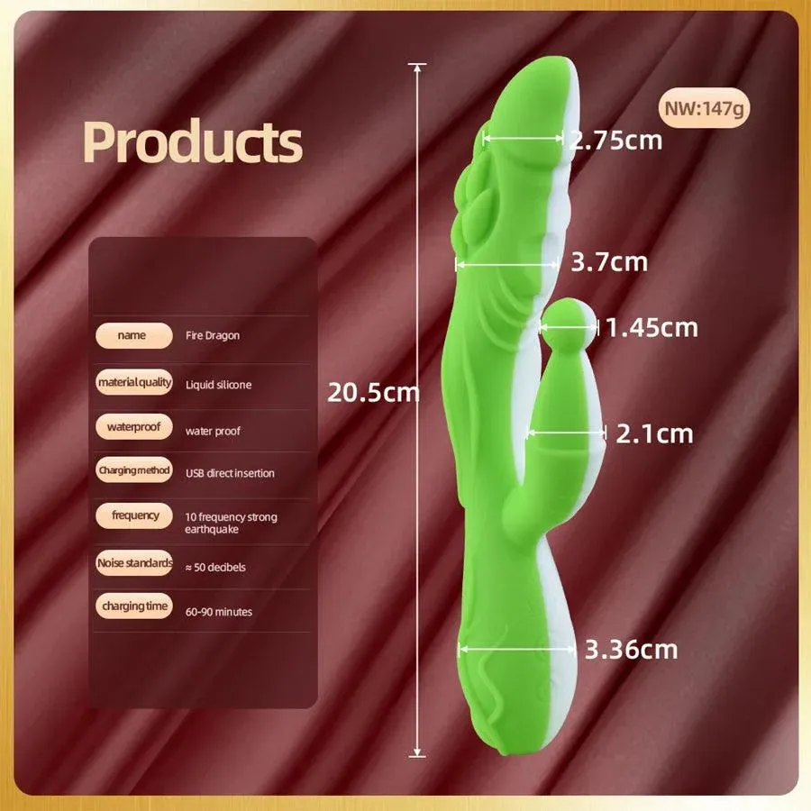 Silicone Dragon Rabbit Vibrator