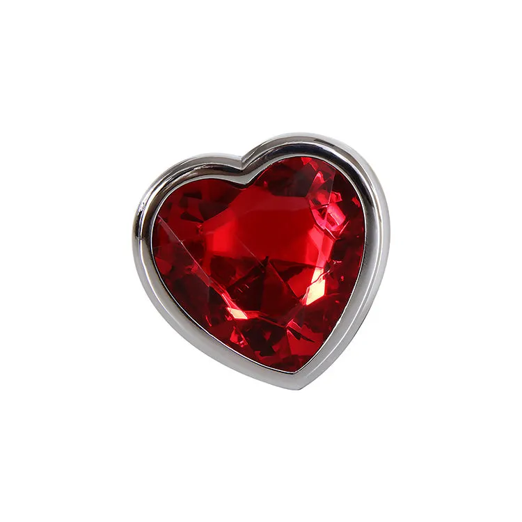 Small Red Heart Gemstone Anal Plug