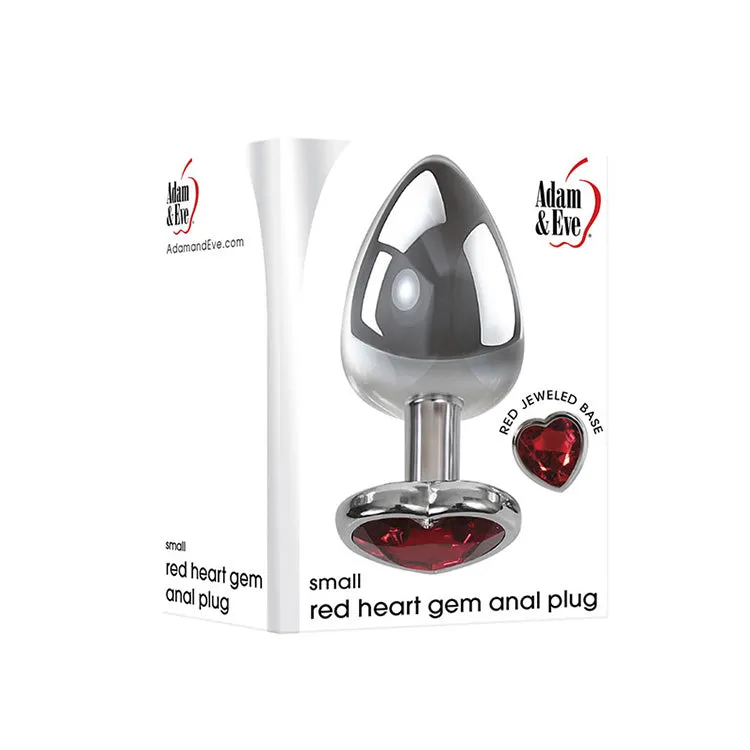 Small Red Heart Gemstone Anal Plug