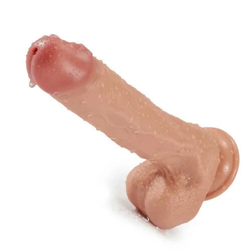 Squirting Ejaculating Plus Size Realistic Dildo with Strong Suction Cup 9.4 Inch