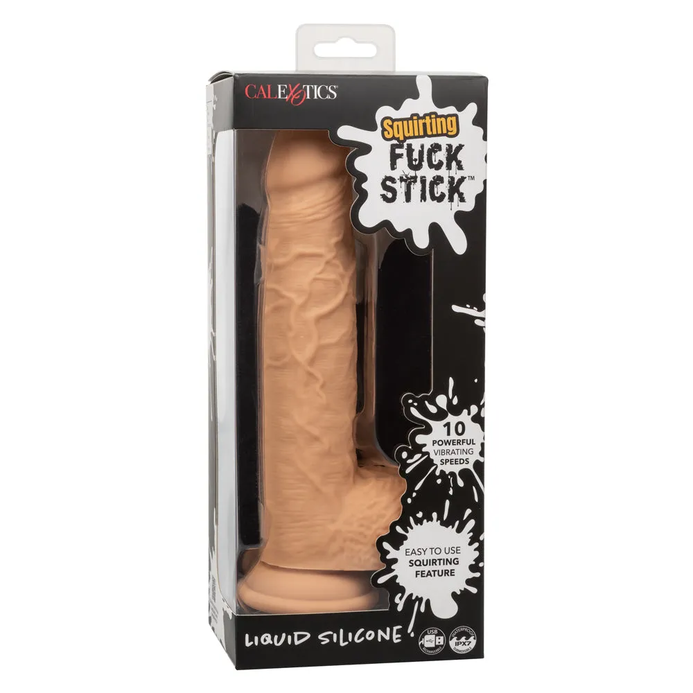Squirting Fuck Stick Vibrating Liquid Silicone Dildo