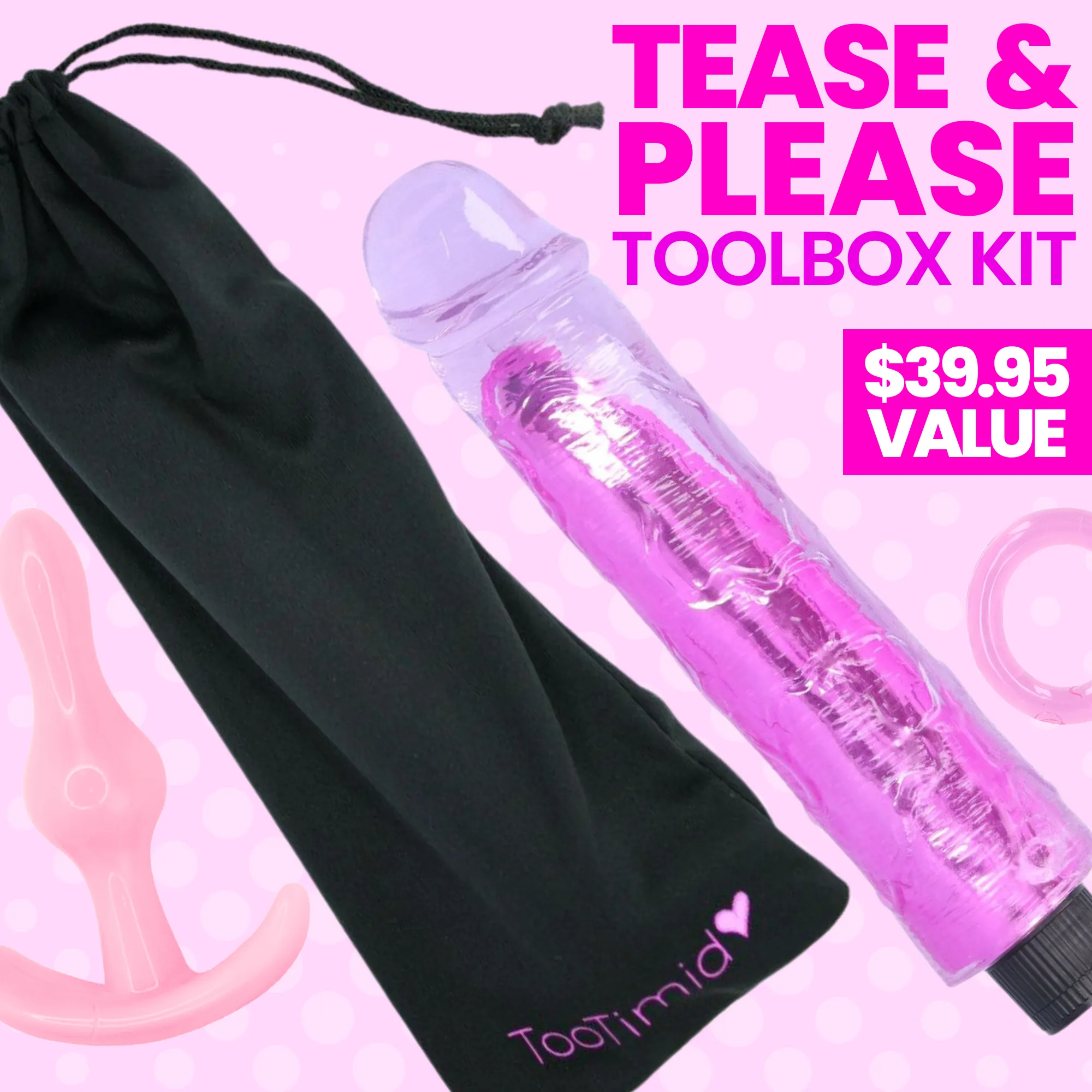 Tease & Please Toolbox Kit | 4 Toy Pleasure Bundle