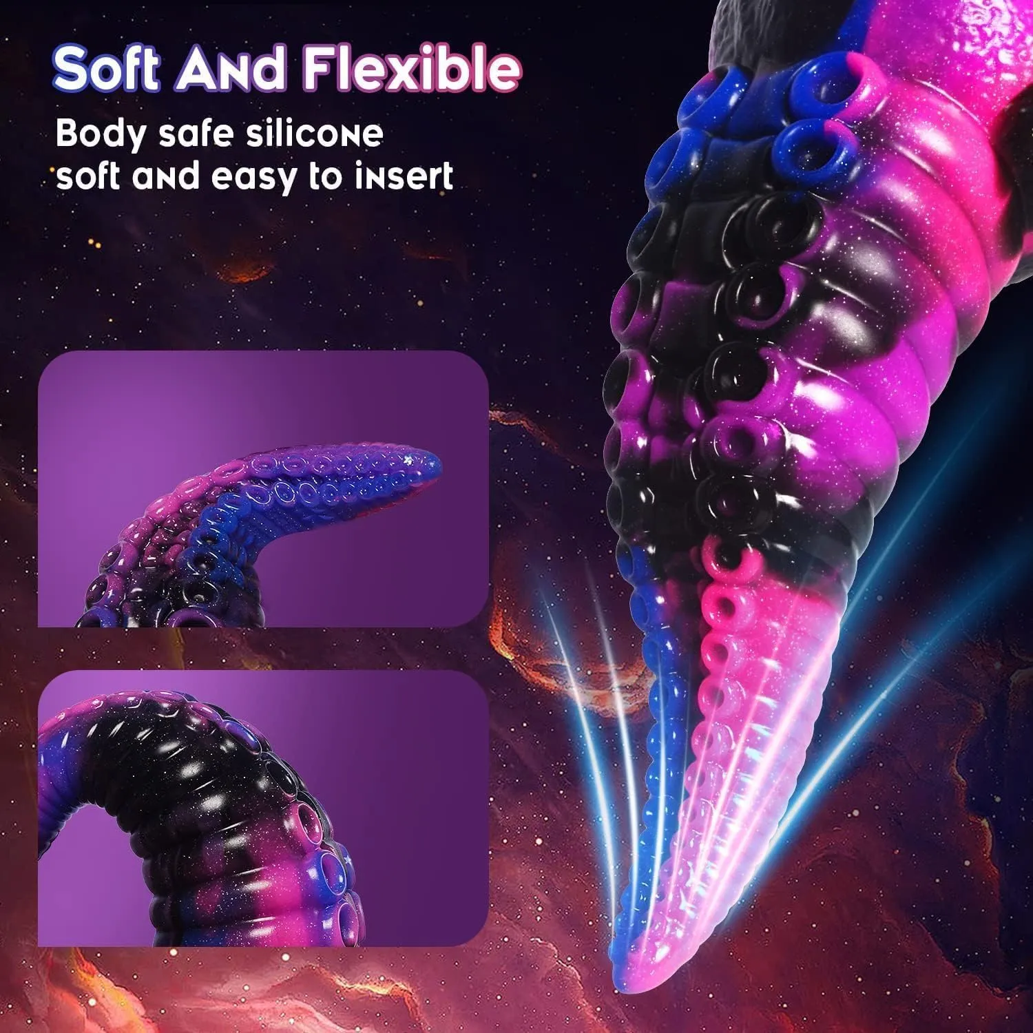 Tentacle Dildo: 8.7" Realistic Silicone Prostate Massager