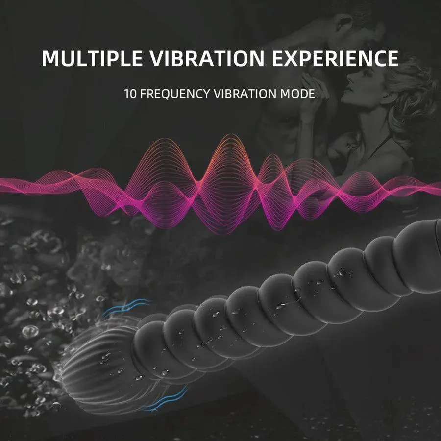 Thread Silicone Vibrating Anal Beads Sex Toy