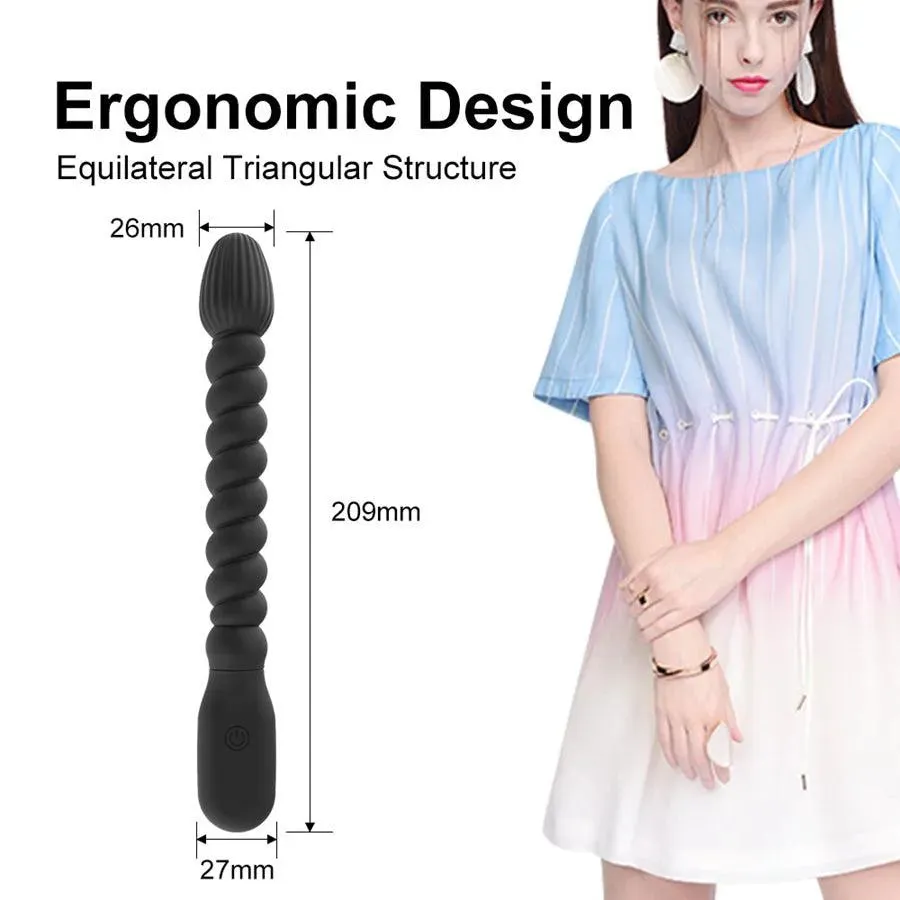 Thread Silicone Vibrating Anal Beads Sex Toy
