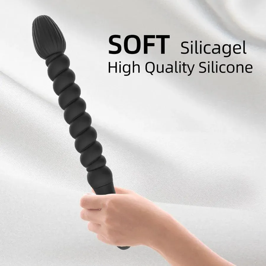 Thread Silicone Vibrating Anal Beads Sex Toy
