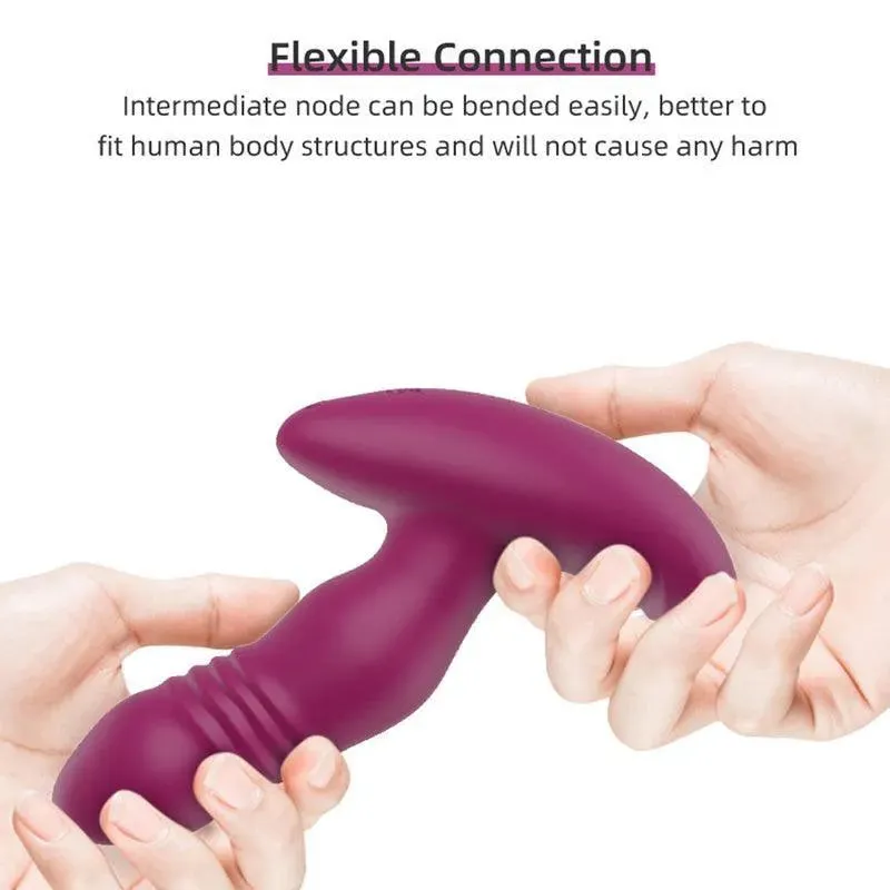 Thrusting Vibrating Butt Plug Sex Toy