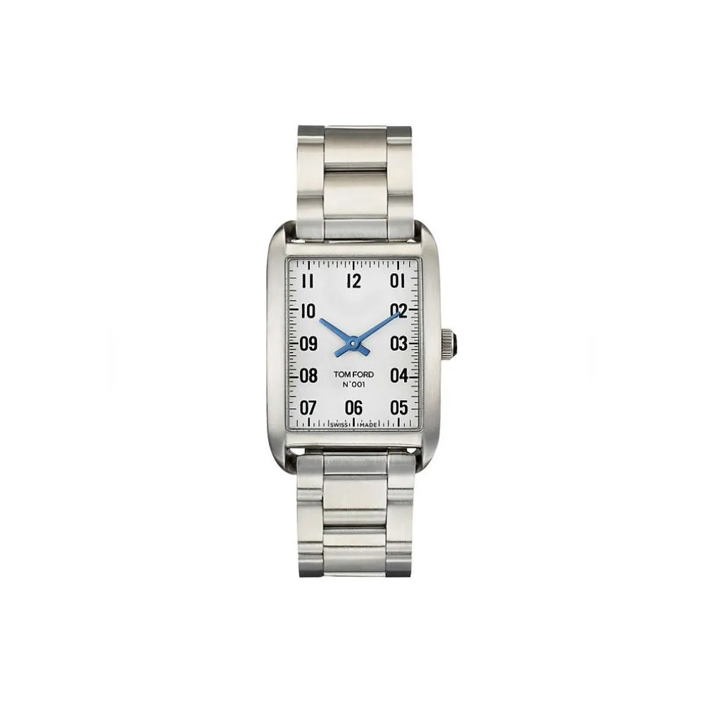 Tom Ford TF0120103083 Mens 001 White Dial Quartz Watch