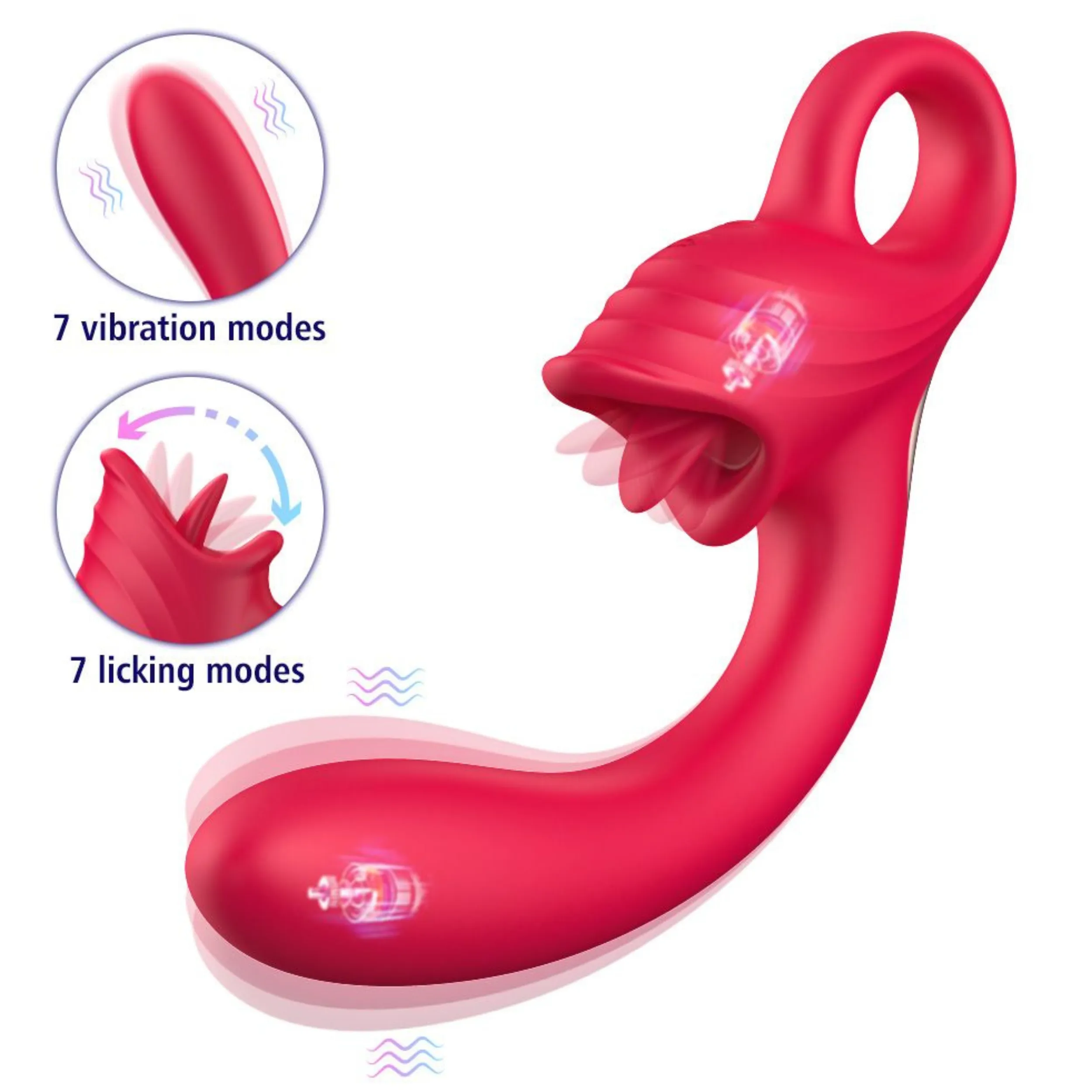 Twirling Dual Diva Delight -  Silicone Clit Licking & G-Spot Vibrator