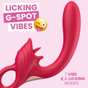 Twirling Dual Diva Delight -  Silicone Clit Licking & G-Spot Vibrator