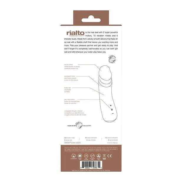 VeDO - Rialto Rechargeable Realistic Vibrating Dildo 7.5"